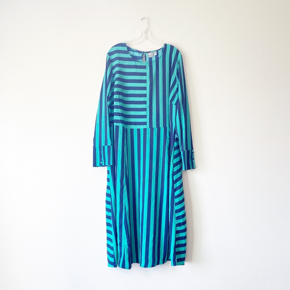 ASOS striped midi dress